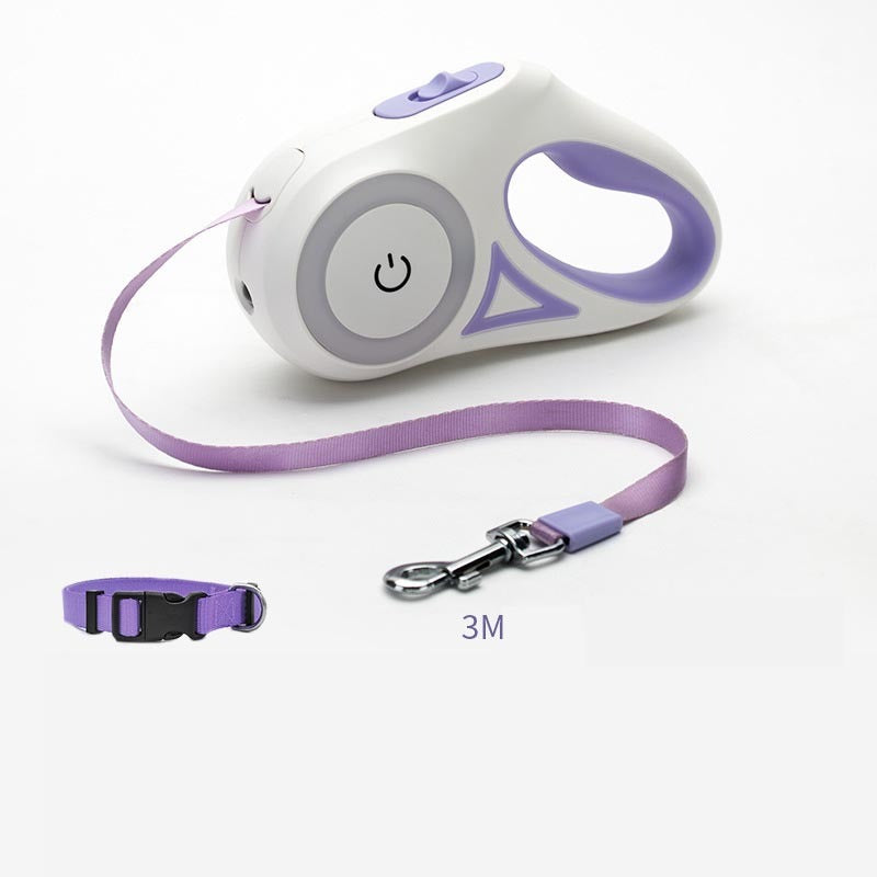 Automatic Retractable Dog Leash & Collar with Spotlight