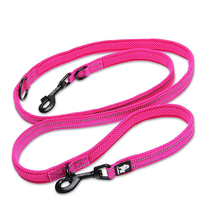 Reflective Double-Headed Pet Dog Crossbody Rope Chain