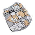 Cotton Comic Bear Vest for Bulldogs and Pugs