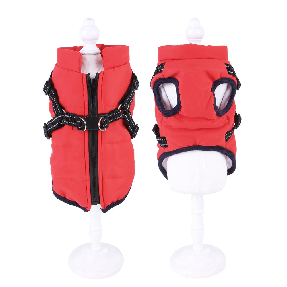 Pet Waistcoat with Chest Strap and Warm Velvet Lining
