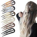 6Pcs French Hair Clips U Shaped French Hair Pin Retro Fork Hair Pin Internal Teeth French Hair Clips Tortoise Shell French Hair Pins for Women Thin Thick Hair Buns Twist Hairstyle Accessories