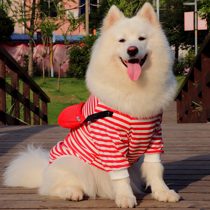 Autumn Striped Vest for Medium to Large Dogs