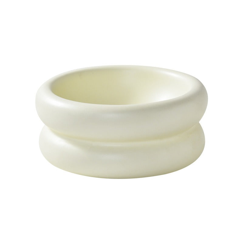 Ceramic Elevated Cat Bowl – Wide Mouth