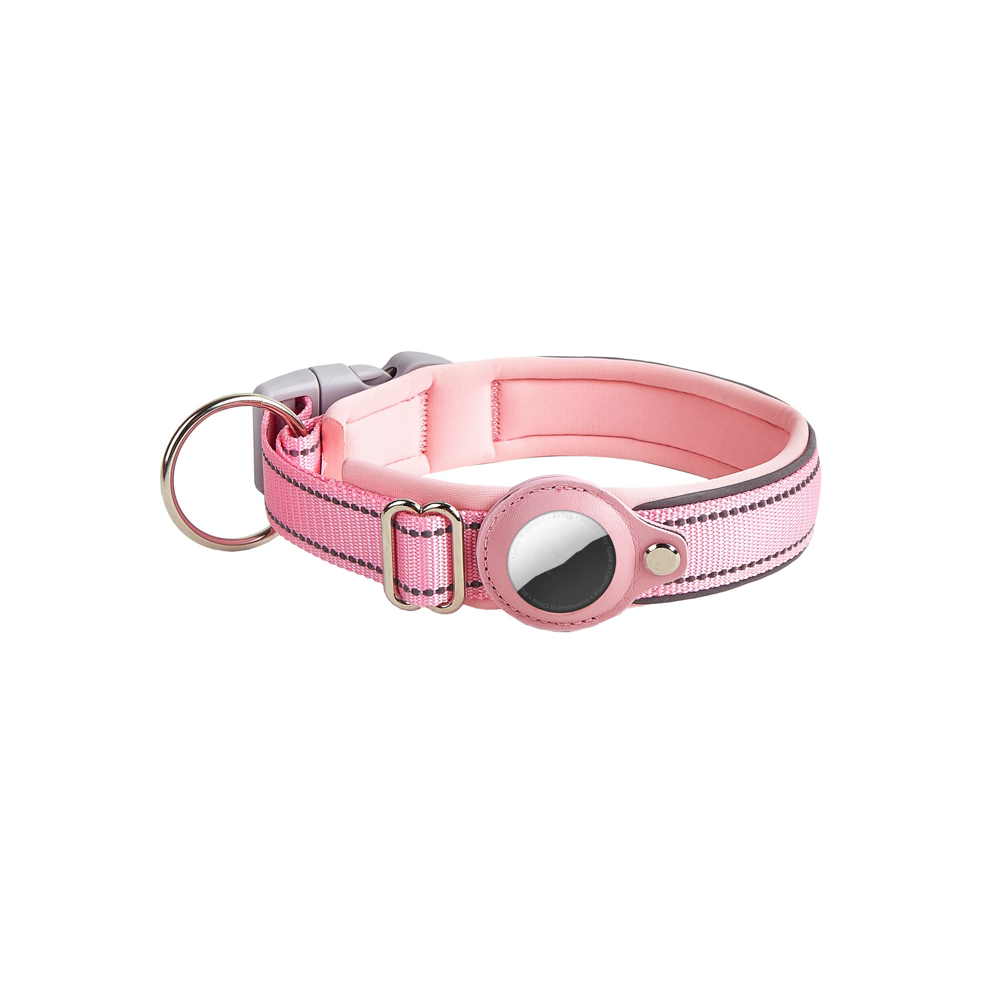 Leather Dog Cat Traction Collar For Airtags Location Tracker