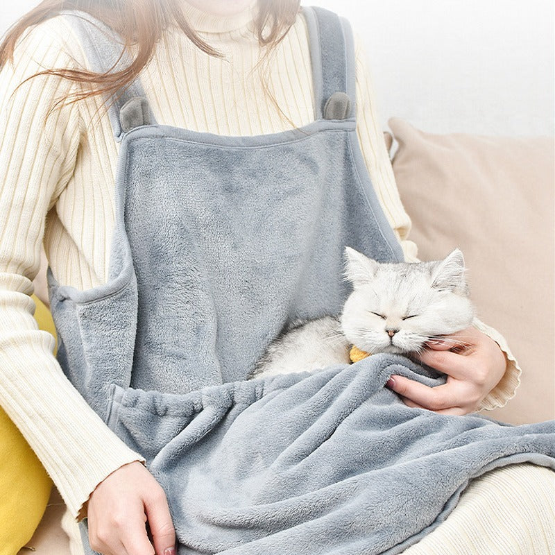 Cat Holding Suit Arctic Velvet Pet Bib