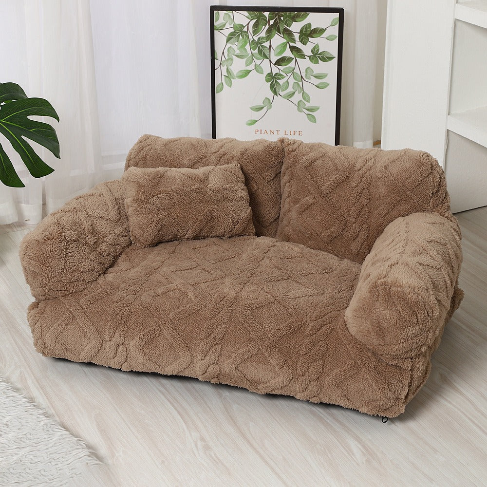 Pet Sofa Bed with Warming Feature, Removable & Washable