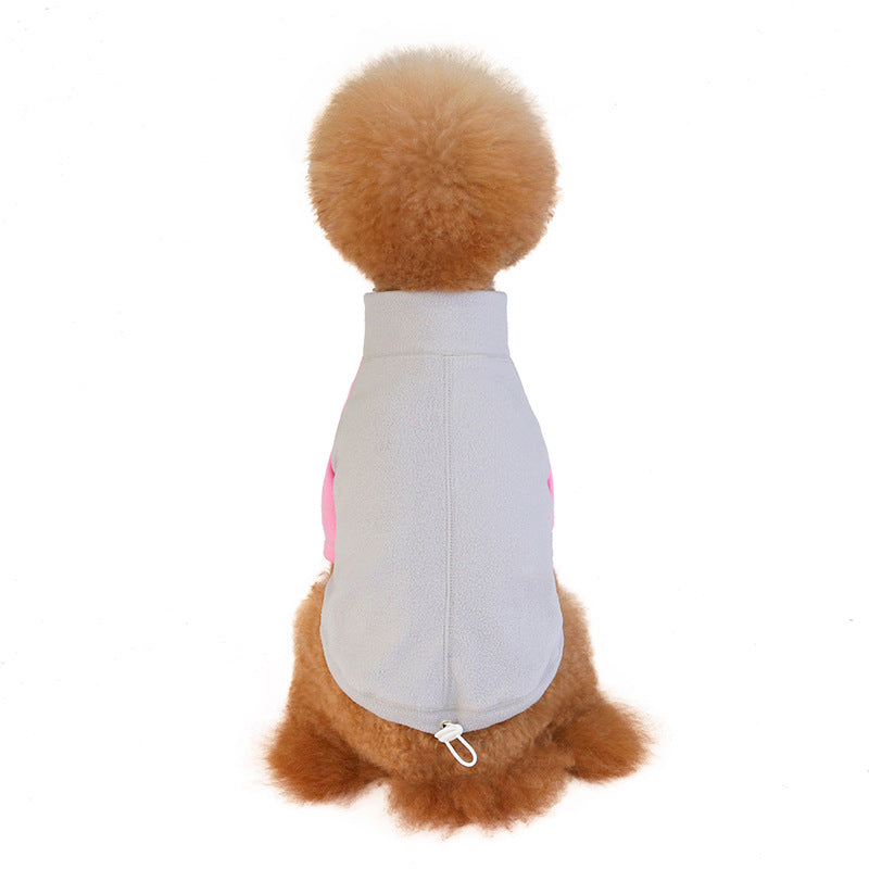 Adjustable Fleece Dog Clothes with Elastic Pig Nose Button
