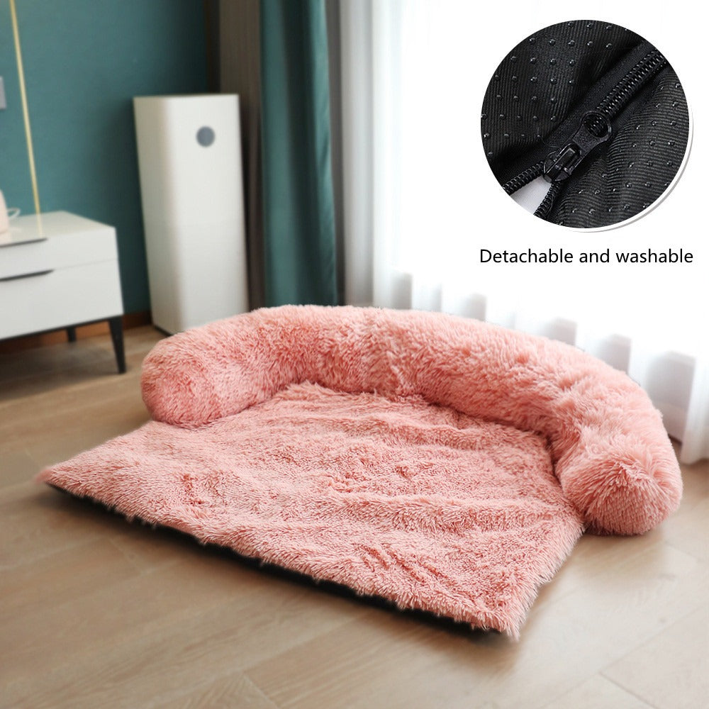 Removable Plush Pet Bed Mat