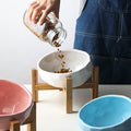 Ceramic Cat Bowl Set for Cats and Dogs, Pet Feeder