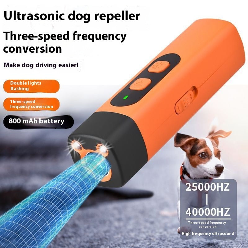Ultrasonic Dog Repeller with LED Flashlight