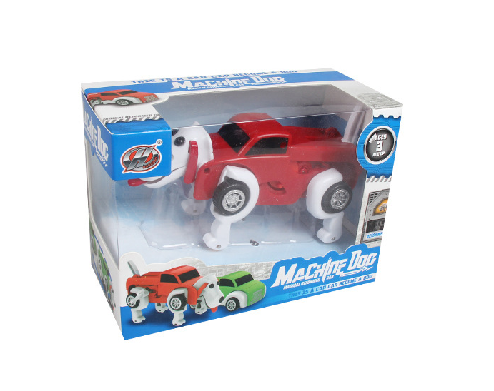 Transforming Wind-Up Dog Toy with Storage Function