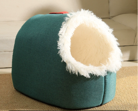 Fleece-Lined Cat Nest Sleeping Bag