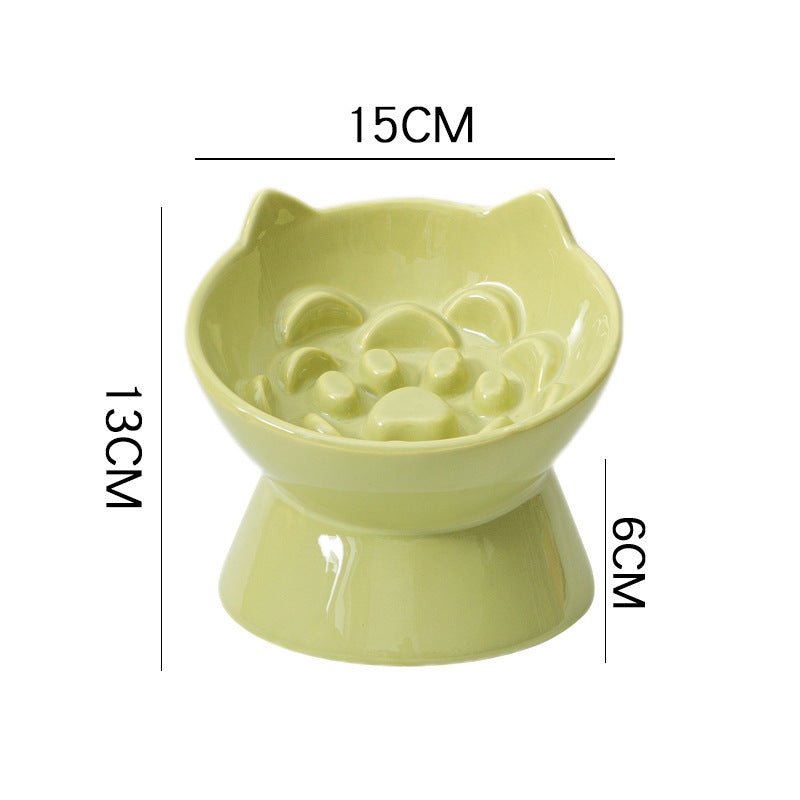 Ceramic Slow Feeder Pet Bowl