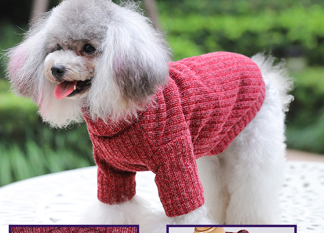 Thickened Turtleneck Sweater for Pets in Autumn/Winter