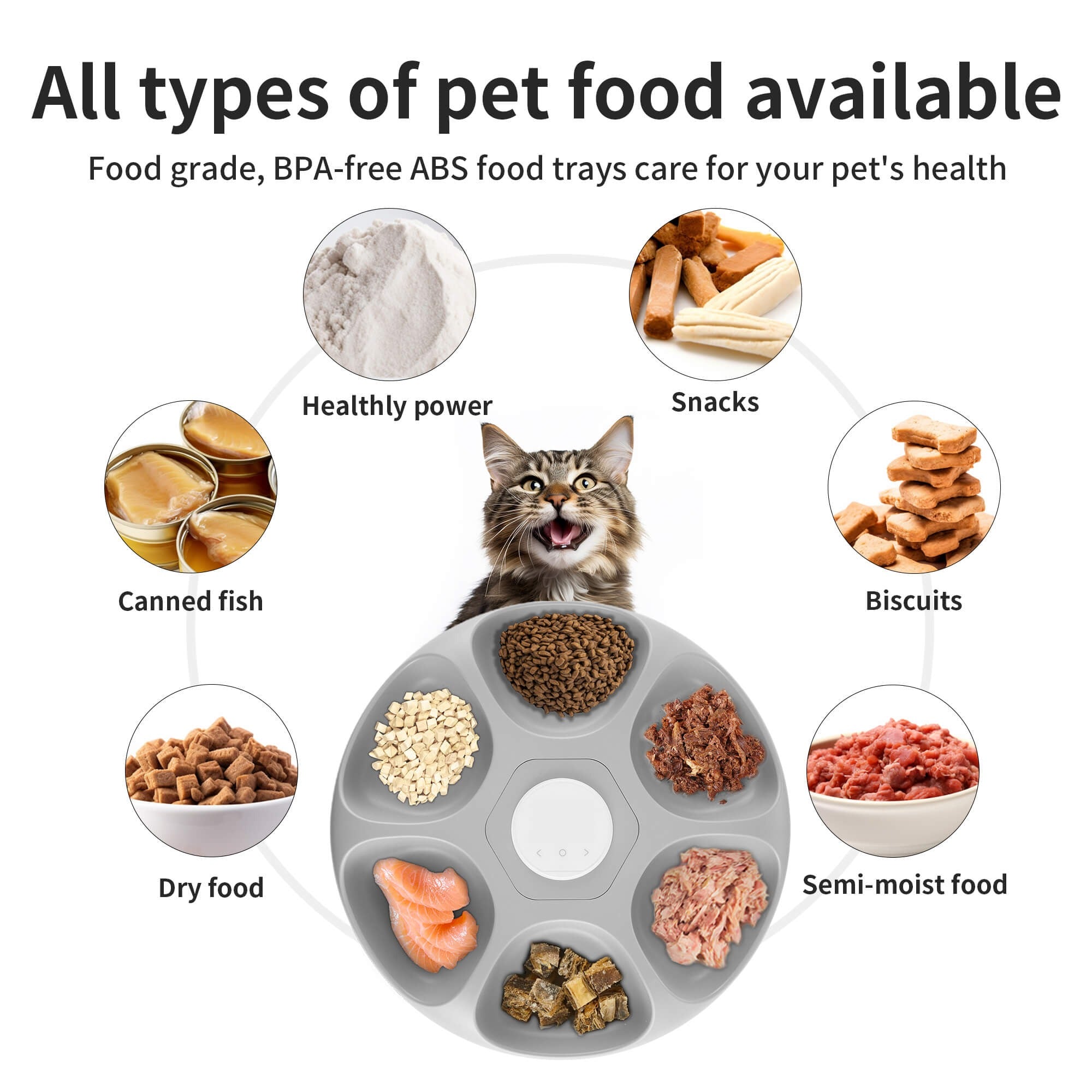 Smart 6-Meal Pet Feeder with App & Ice Packs