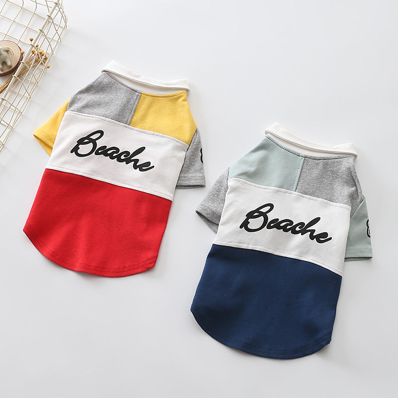 Spring New Dog Polo Shirt for Fashionable Pets