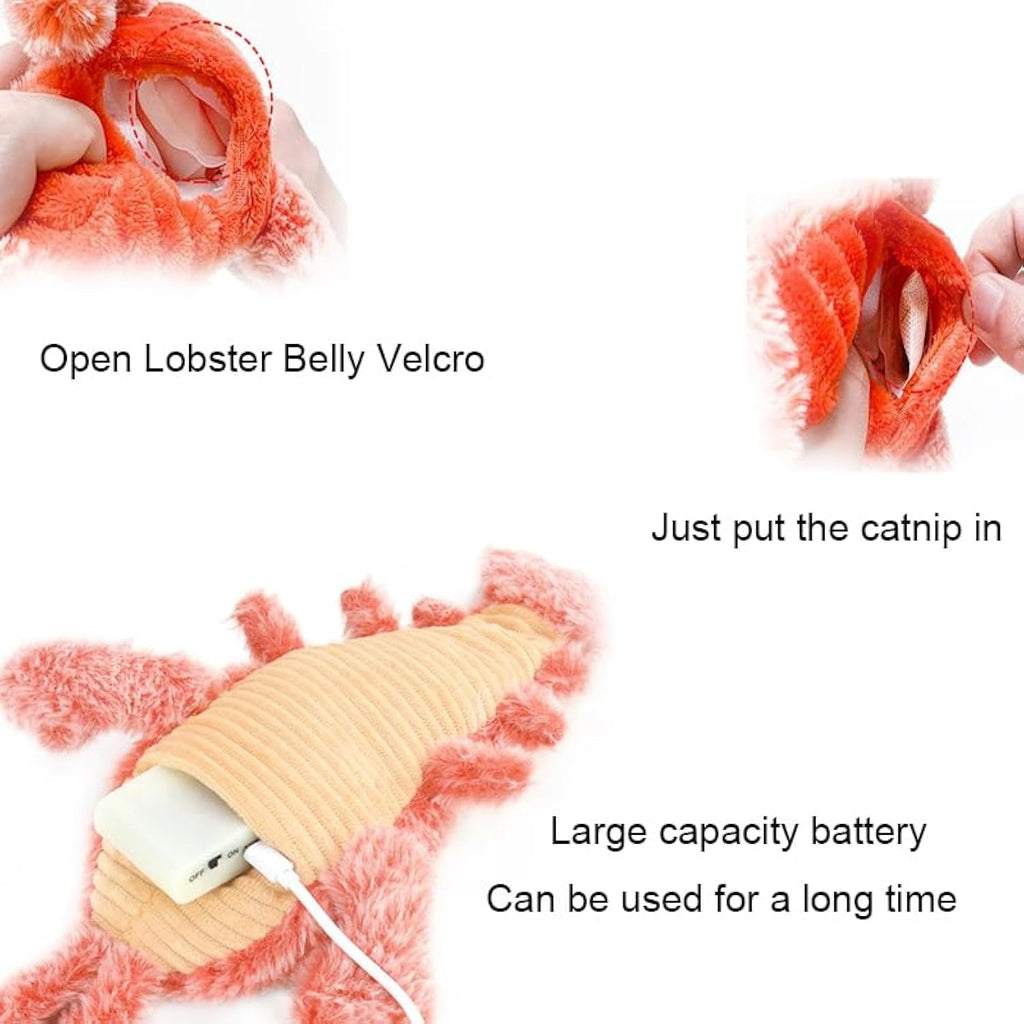 USB Rechargeable Cat Lobster Kicker Toy