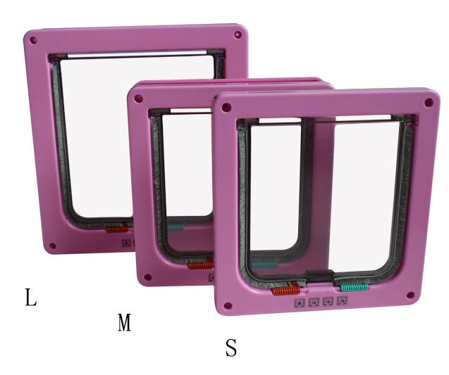 4-Way Lockable Pet Door Flap, ABS Plastic