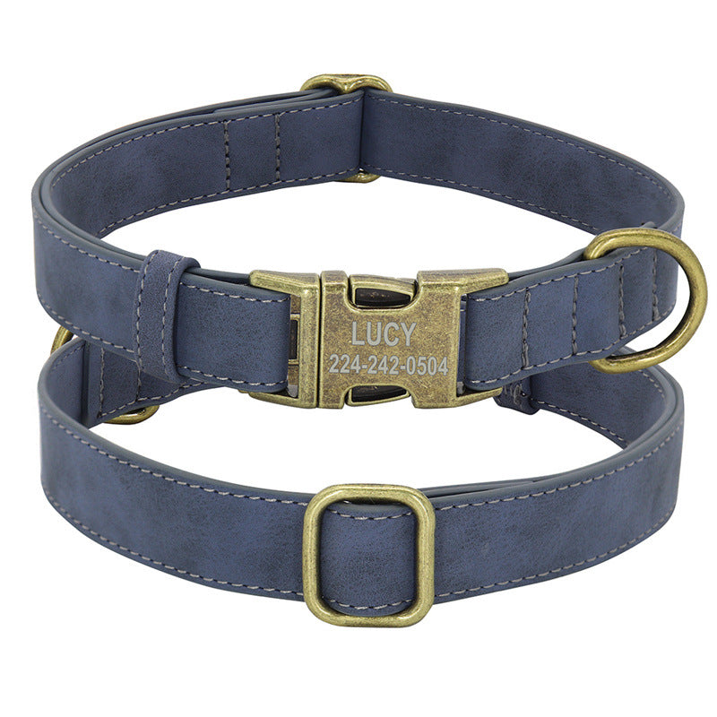 Polyurethane Leather Collar for Small & Medium Dogs