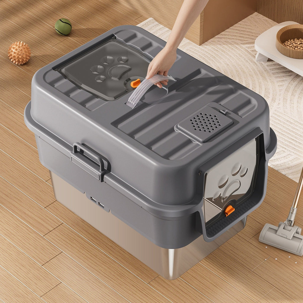 Odor Proof Fully Enclosed Cat Litter Box