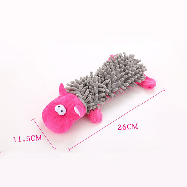 Plush Dog Toys - Frog and Hippo Tooth Grinding Chew