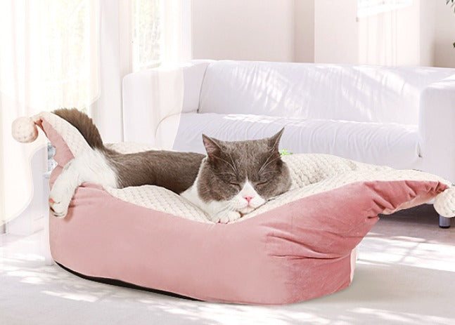 Boat Style Pet Bed for Cats and Small Dogs