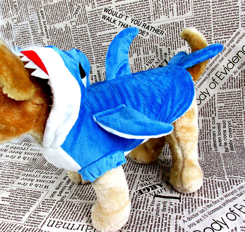 3D Shark Transformation Dog Outfit