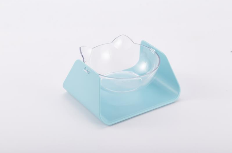 Double Pet Bowl with Neck Protection - Ceramic Design