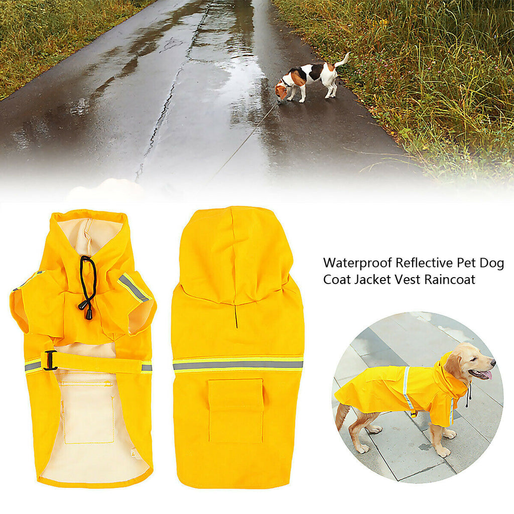 Waterproof Reflective Dog Raincoat with Hood