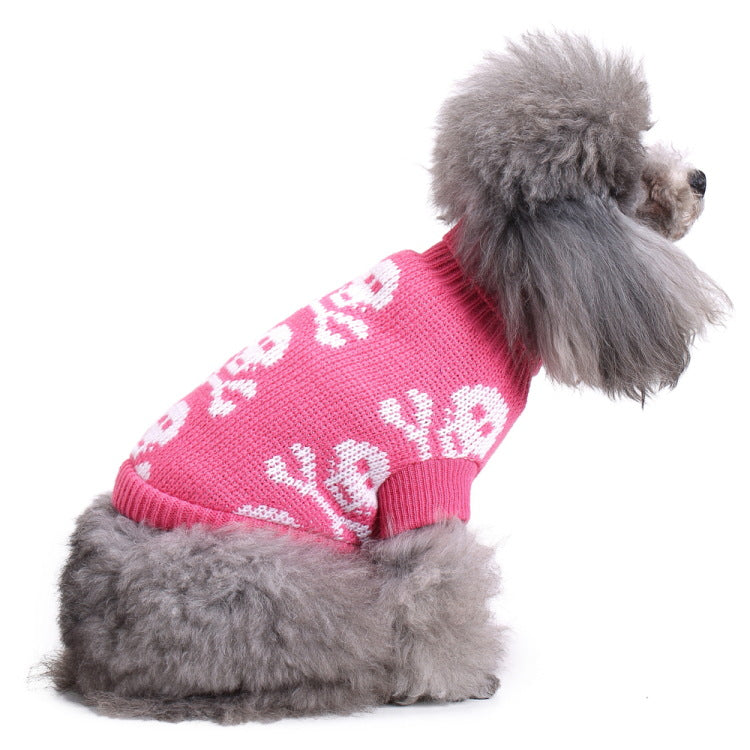 Christmas Snowflake High Neck Dog Sweater for Pets