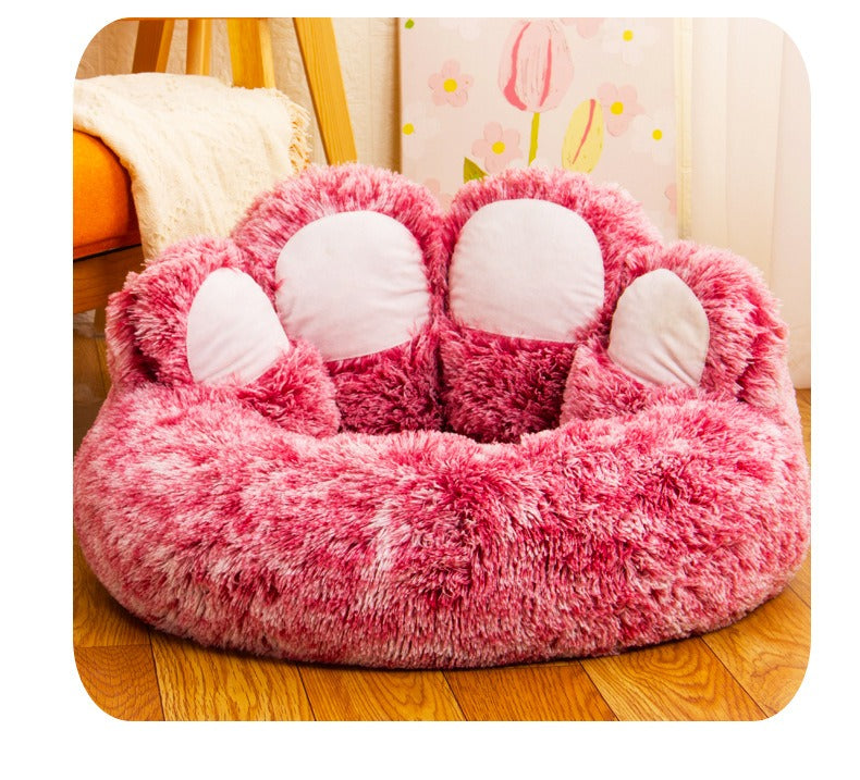 Bear Paw Plush Dog Bed