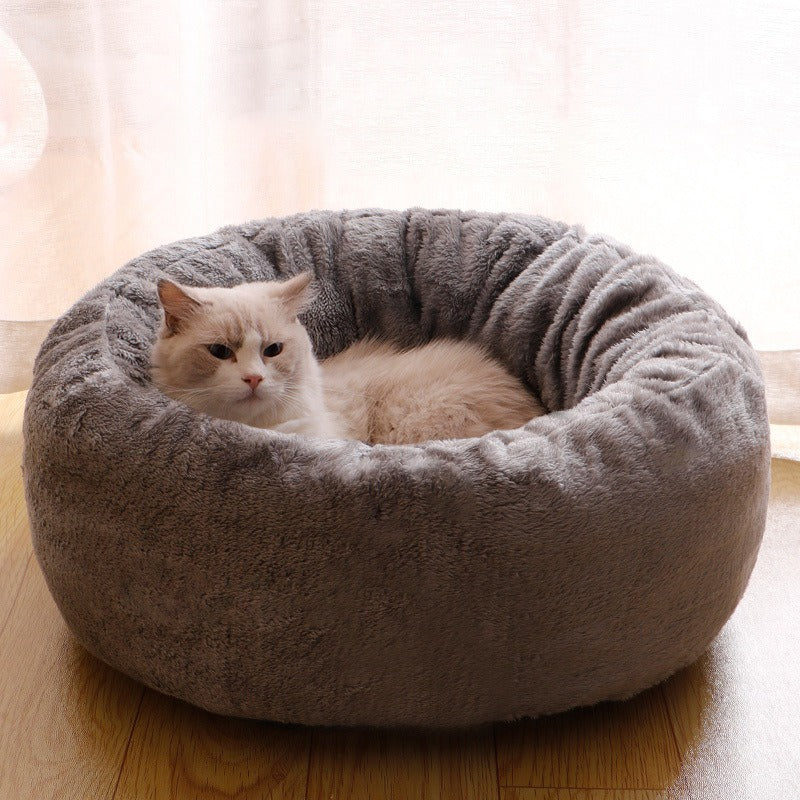 Plush Donut Pet Bed