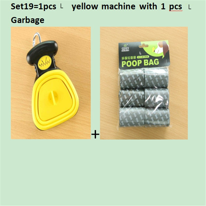 Dog Travel Foldable Pooper Scooper with Decomposable Bags