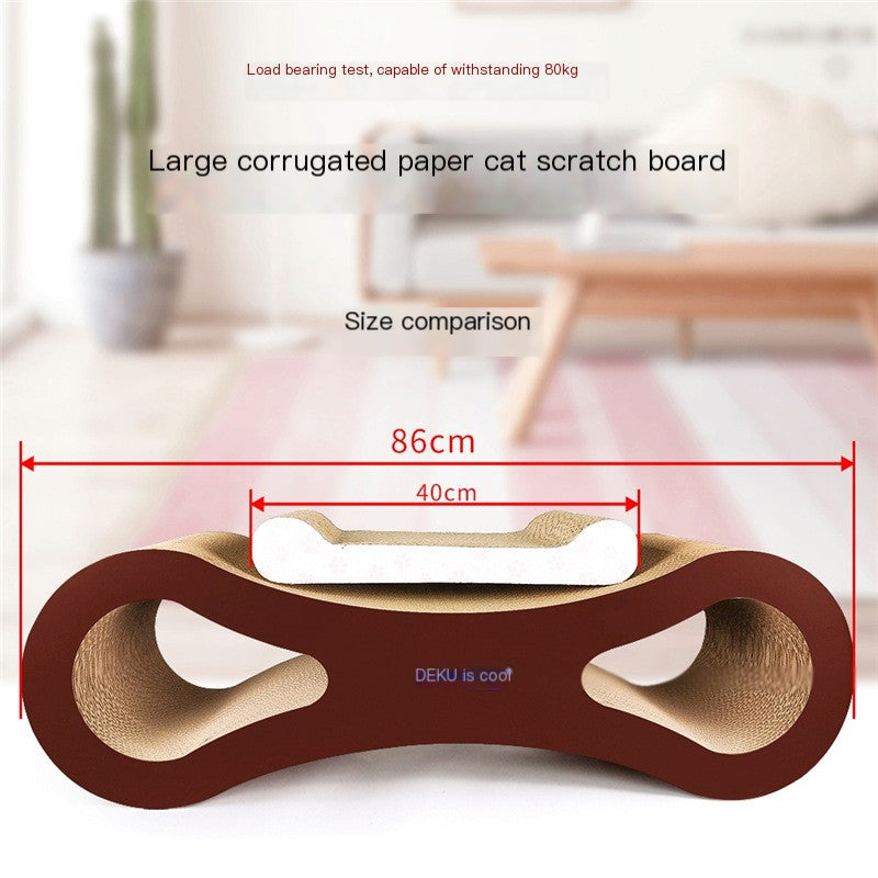 Deku Corrugated Paper Cat Scratching Pad with Catnip
