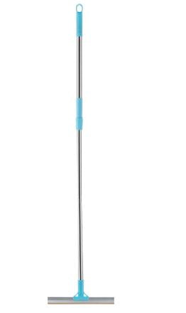 Adjustable Long Handle Pet Hair Carpet Rake (35.83-55.51 in) – Blue