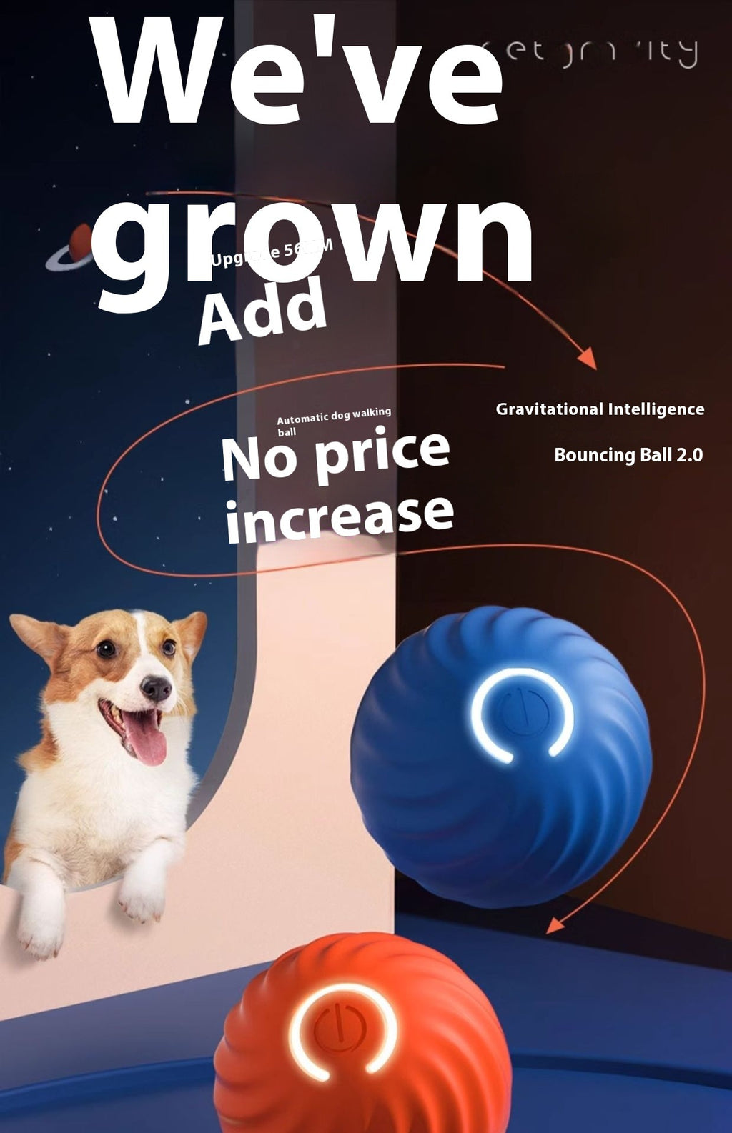 Gravity Rechargeable Interactive Dog Ball