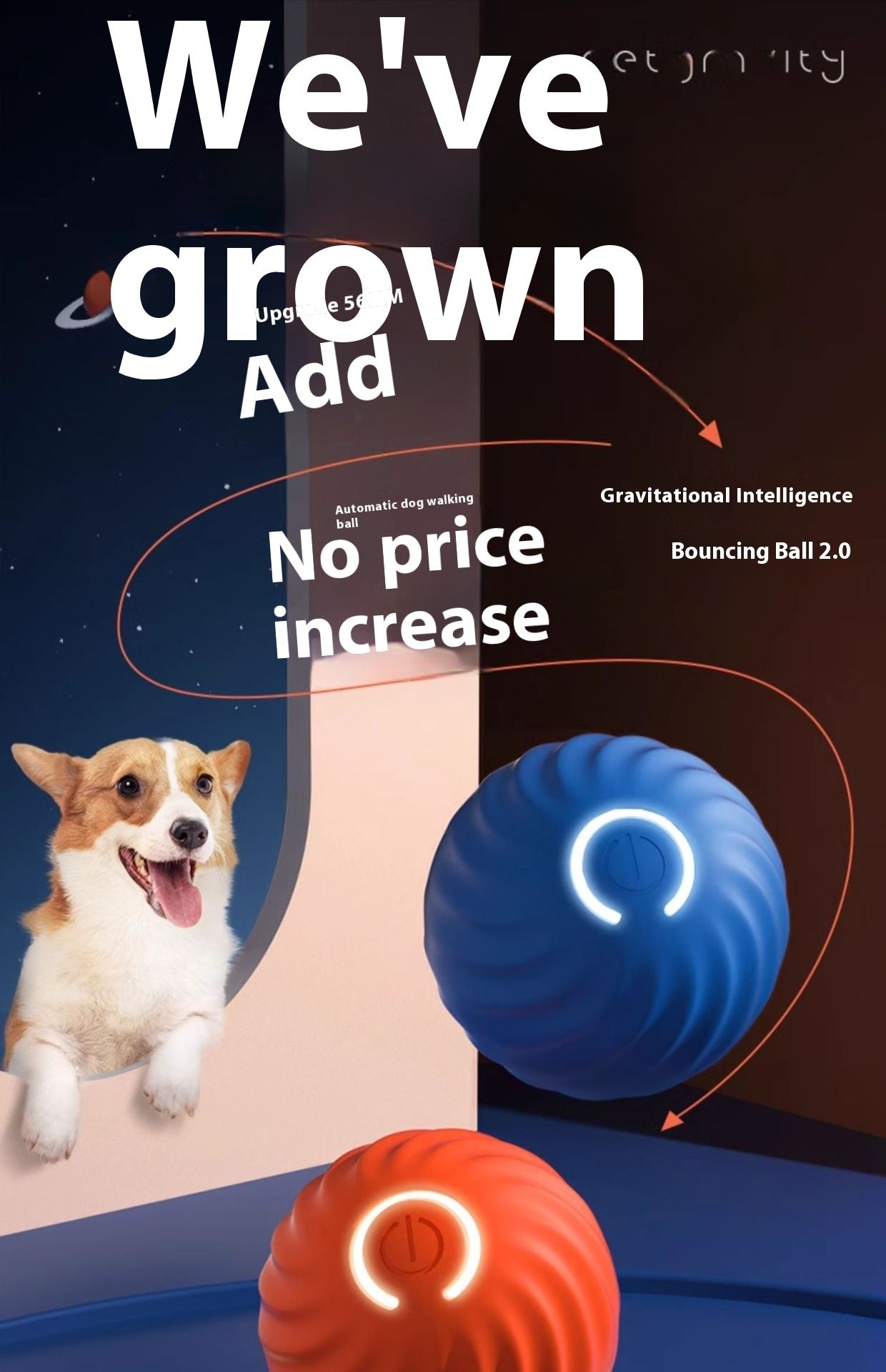 Gravity Rechargeable Interactive Dog Ball