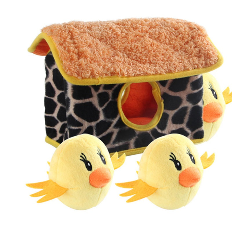 Pet Tooth Grinding Toys - Hide-and-Seek Yellow Chick