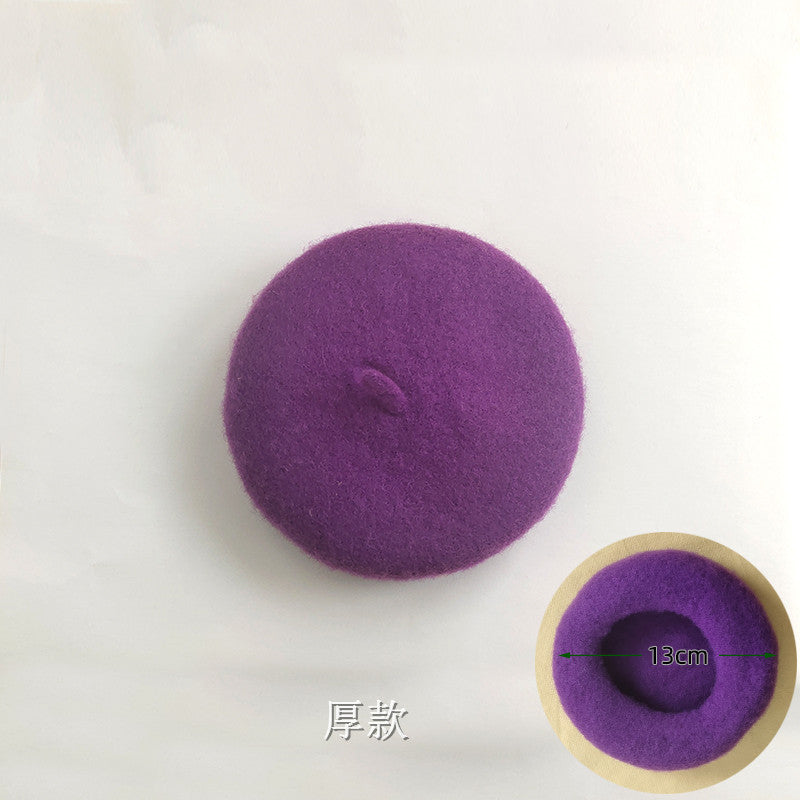 Ins Style Wool Beret for Pets - Dog and Cat Accessory