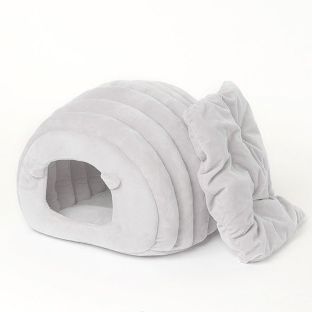 Warm Semi-closed Cat Bed Igloo Cave Sleeping Bag