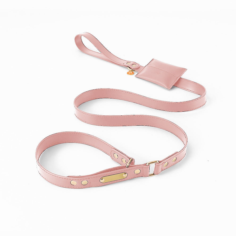 One-Piece Leather Explosion-Proof Dog Leash