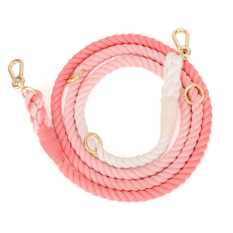 Gradient Rainbow Color Pet Traction Leash