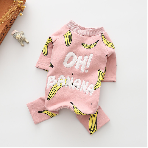 Bananinha Dog Jumpsuit | Cotton Stretch Fabric (1 Piece)