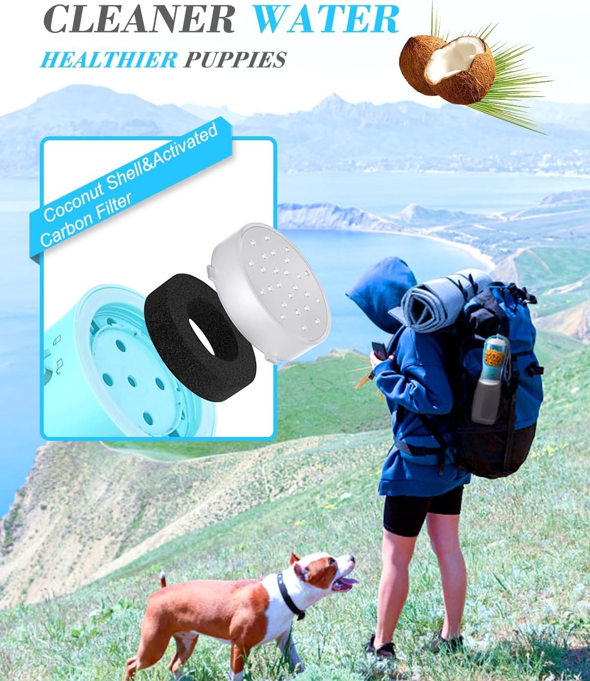 Portable Pet Water Bottle with Food Container