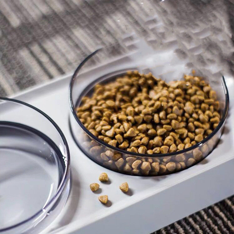 Adjustable Hexagonal Pet Bowl with Dual Sections