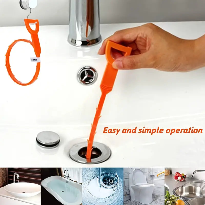 1-Pack Drain Snake Hair Clog Remover Tool