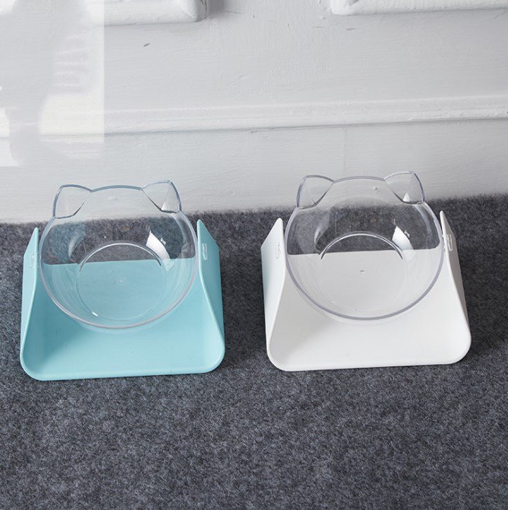 Double Pet Bowl with Neck Protection - Ceramic Design