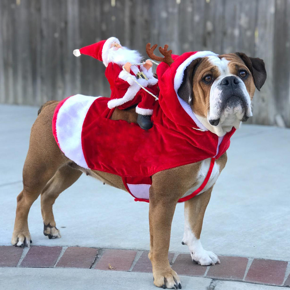 2019 Christmas Dog Santa Reindeer Costume Outfit