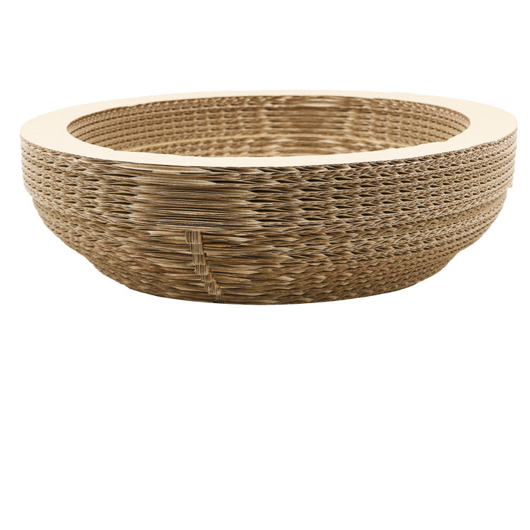 Pet Cat Scratching Board with Bowl-Shaped Corrugated Paper