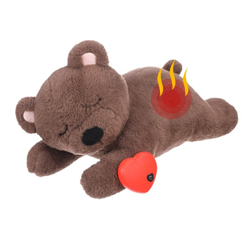 Pet Heartbeat Plush Dog Toy for Training and Comfort